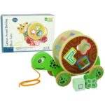 Cute Cartoon Animal Building Block Trailer Wooden MC-021